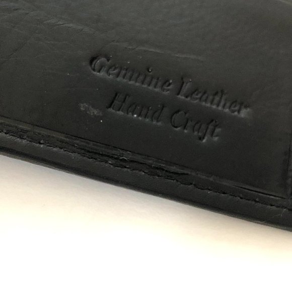 Paul and Taylor Genuine Black Leather Trifold Mens Wallet Card Holder - Picture 4 of 7